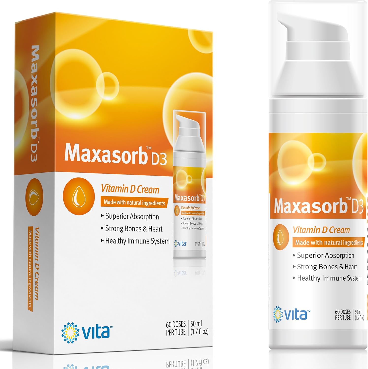 Vita Sciences Crema de Vitamina D3 para Cara y Cuerpo, 1000 IU