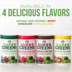 Country Farms Super Greens Apple Banana – Mezcla ecológica en polvo, 40 raciones (2 envases)