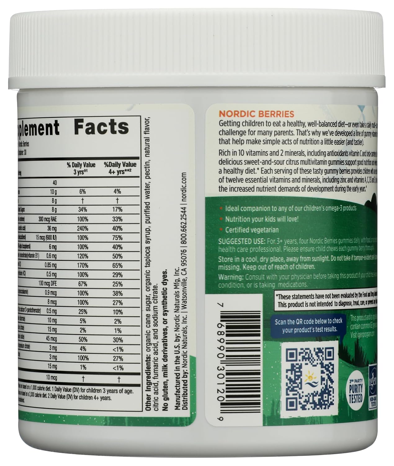 Nordic Naturals Nordic Berries Multivitamínico en Gomitas, 120 unidades