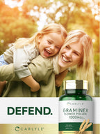 Carlyle Extracto de Polen de Flores Graminex | 1000 mg | 60 Cápsulas | Sin Gluten y No OGM