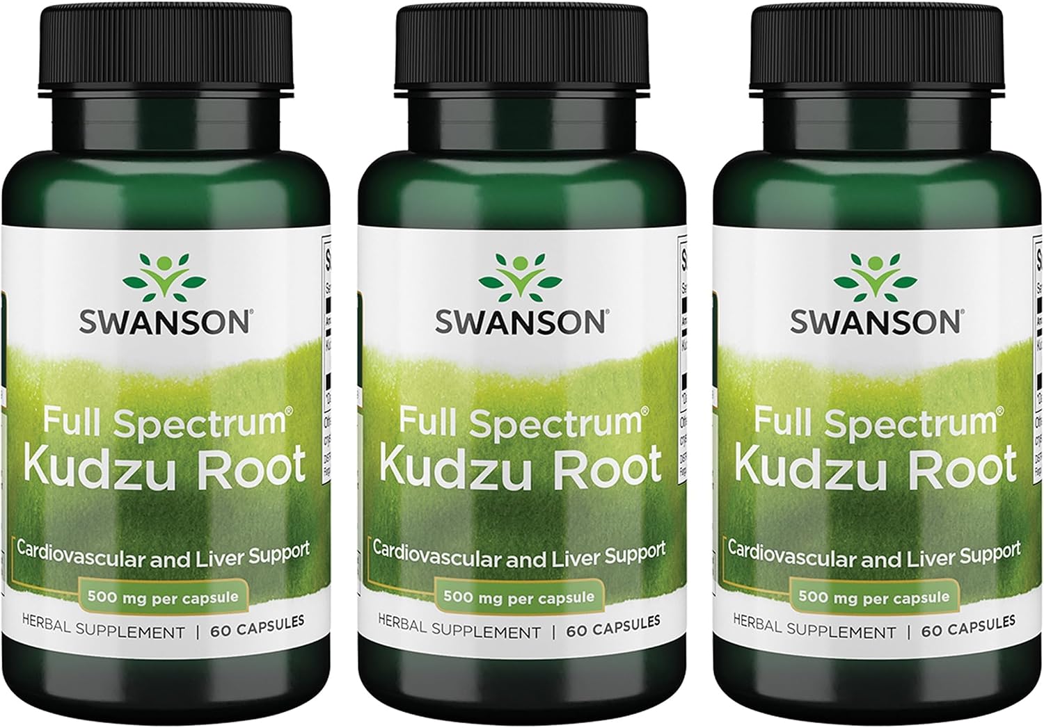 Swanson Full Spectrum Raíz de Kudzu - 60 Cápsulas (500 mg) (Pack de 3)