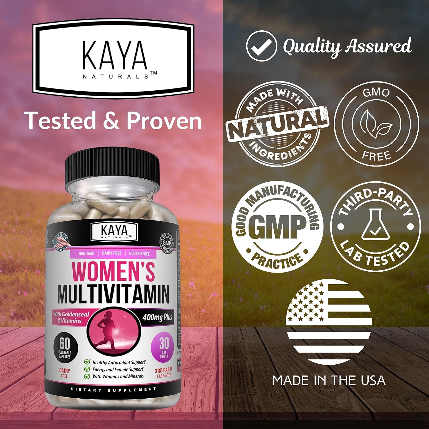Kaya Naturals Multivitamínico para Mujeres – 60 Cápsulas