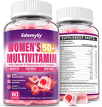 Multivitamínico Gummy para Mujeres 50+ - Vitaminas A, C, D3, E, K2, Complejo B, Calcio, Magnesio
