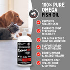 Wild Alaskan Omega-3 Blend Aceite de Salmón y Abadejo para Perros y Gatos (473 ml) - Suplemento Puro con EPA y DHA