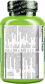 NATURELO Multivitamínico para Adolescentes - 60 Cápsulas - Complejo Vitamínico con Minerales, Vegano, Sin Gluten