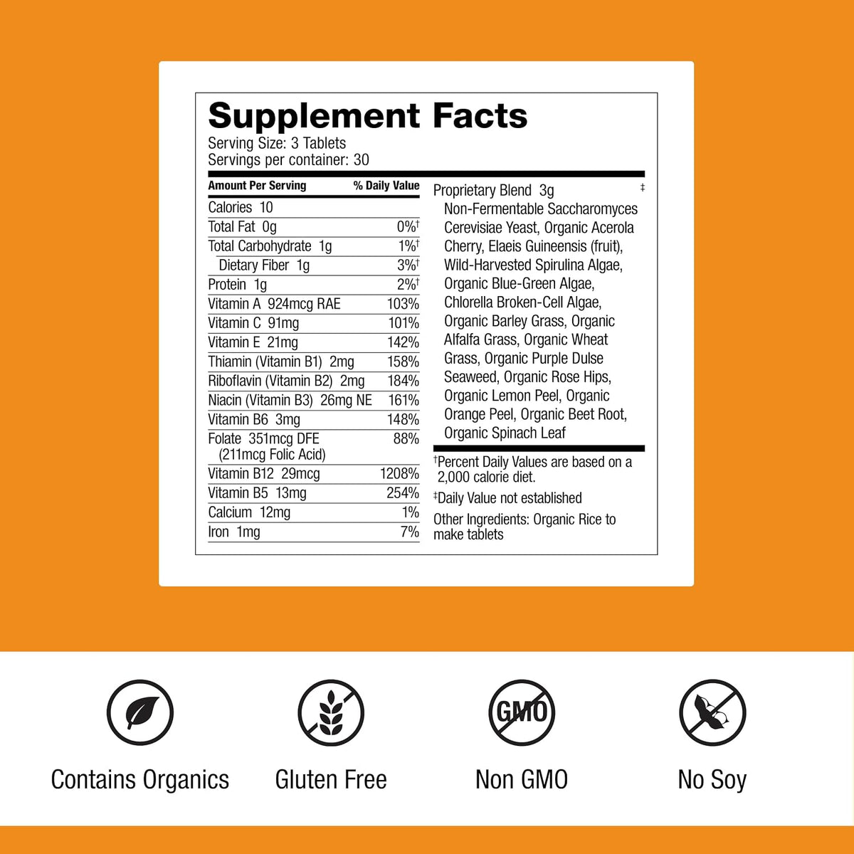 Dr. Schulze's SuperFood 100 - Superalimento – La vitamina A contribuye al mantenimiento de la visión normal. – Image 2