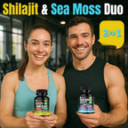 TM NATURALS - Cápsulas de Sea Moss, Shilajit, Aceite de Semilla Negra, Ashwagandha y Jengibre - 120 Cápsulas
