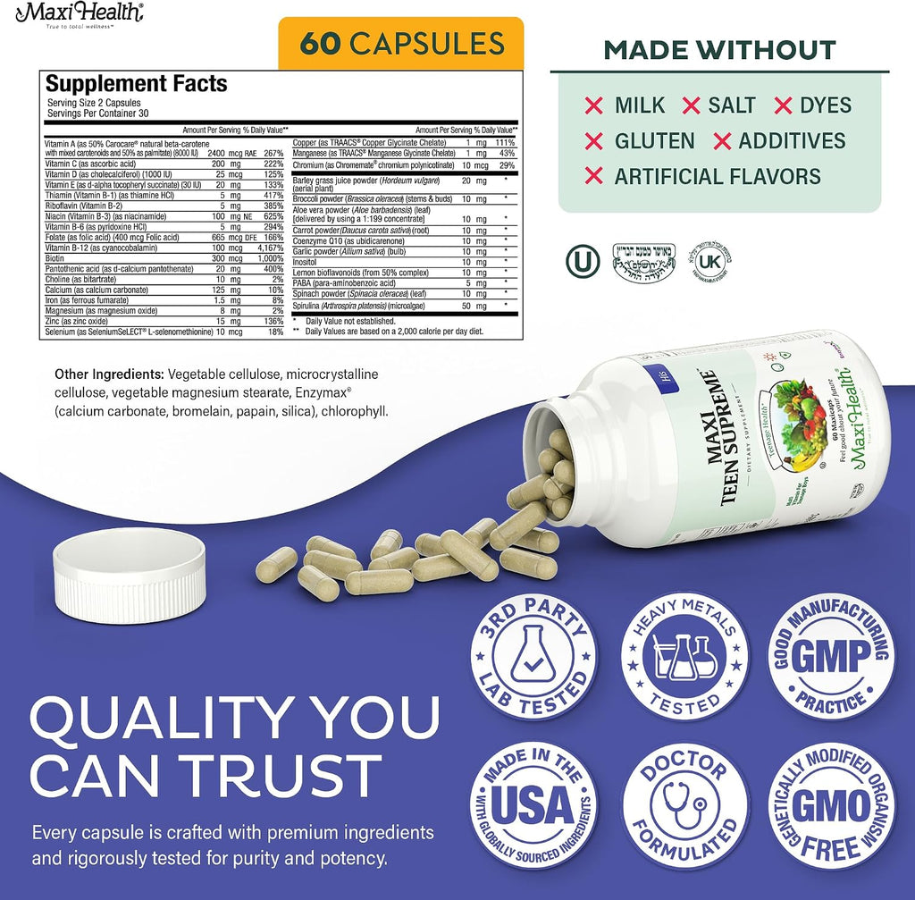 Teen Multivitamin Supreme para Chicos 12-17 años - 60 Comprimidos
