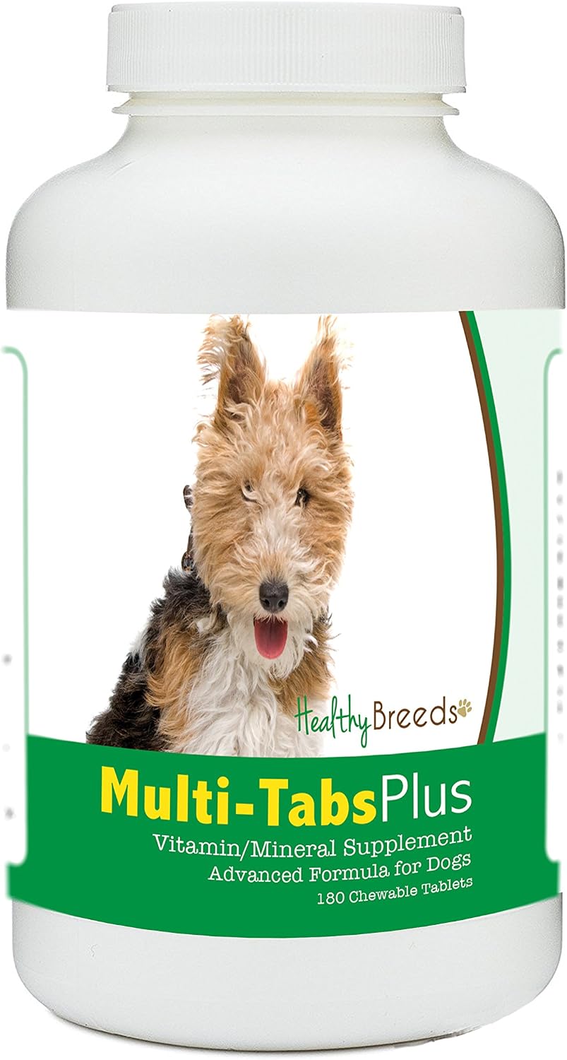 Healthy Breeds Multi-Tabs Plus Comprimidos Masticables para Perros Wire Fox Terrier – 180 unidades