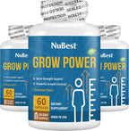 NuBest Grow Power - Calcio, Magnesio, Vitamina D3, B6, Zinc y Multivitamínico - Pack de 2