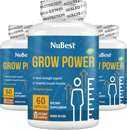 NuBest Grow Power - Suplemento de Calcio, Magnesio, Vitamina D3, B6, Zinc, Fósforo y Multivitamínico para Huesos Fuertes y – Image 7