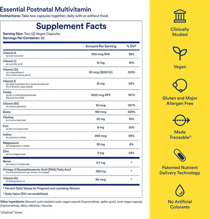 Ritual Multivitamínico Postnatal para Mujeres - 60 Cápsulas - 30 Dosis - Sabor Cítrico – Image 3