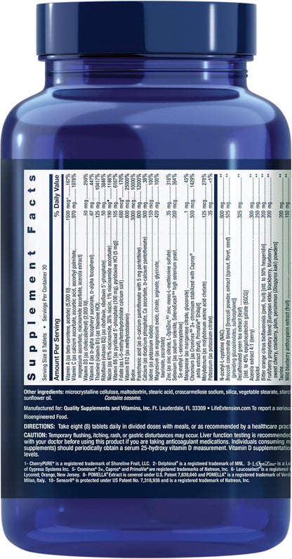 Life Extension Mix™ Tabletas sin Cobre, Fórmula Avanzada de Vitaminas, Minerales, Frutas y Verduras, 240 Tabletas – Image 2