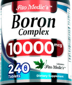 Boron 10 mg - 240 Porciones - Suplemento de Boro - FITO MEDIC'S Lab