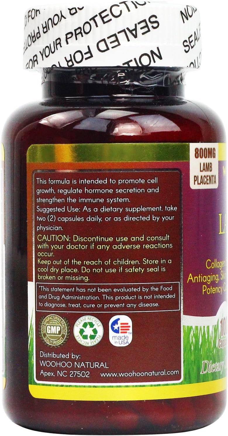 Woohoo Natural DNA Cordero Placenta 100 Cápsulas