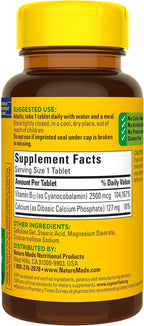 Nature Made Extra Strength Vitamina B12 2500 mcg, 60 comprimidos