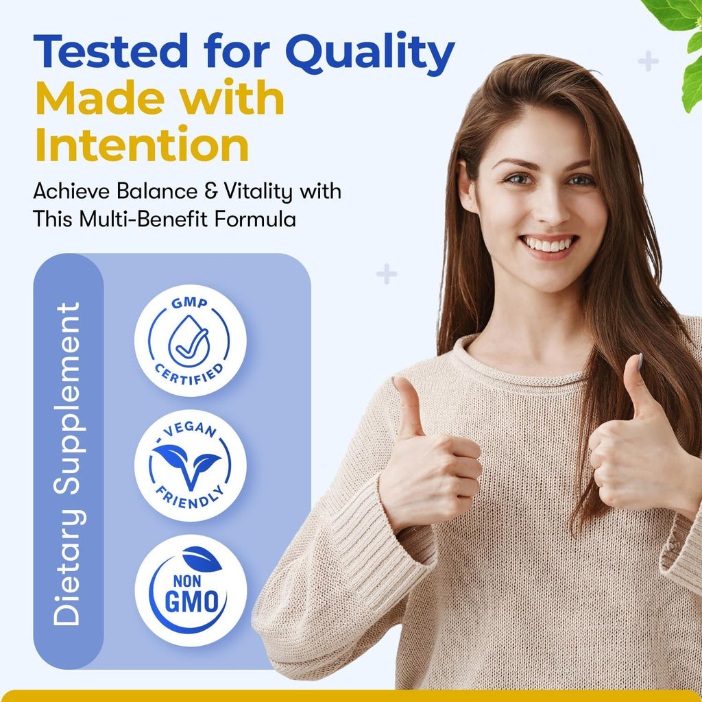 LIIZONE Cápsulas de Sea Moss Complejo con Ashwagandha, Turmeric y Vitamina C - Aceite de Semilla Negra para Apoyo Inmunitario, Articulaciones y Salud Digestiva - 60 Cápsulas