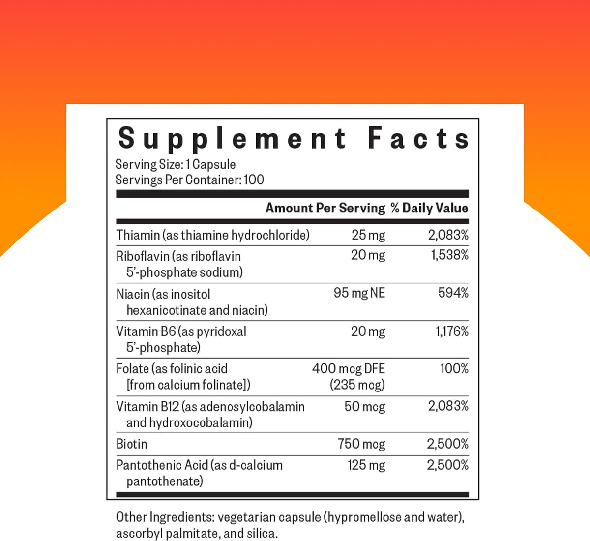 Seeking Health B Complex MF – Complejo de Vitaminas B con Folato, Niacina y Ácido Folínico – 100 Cápsulas – Image 2