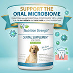 Nutrition Strength Cuidado Dental para Perros - Eliminador Natural de Placa y Sarro con Algas Orgánicas, Hojas de Fresa y Semillas de Calabaza - 120 Comprimidos