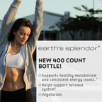 Earth's Splendor B12 1000 mcg - 400 Comprimidos - Suplemento de Vitamina B12