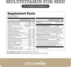 NatureWise Multivitamínico para Hombres - Apoyo Diario - Minerales y Hierbas para Energía, Rendimiento, Inmunidad - con Vitamina A, C, D, Complejo B - Sin Soja ni Gluten, No GMO - 90 Cápsulas