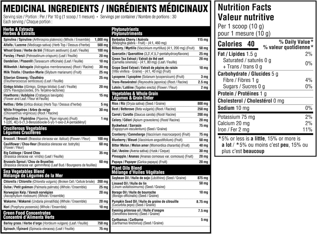 Believe Supplements Superfoods+Greens - Mezcla de Superalimentos con Sabor Citrus Blast (30 porciones)