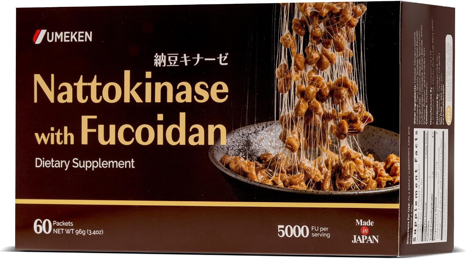 Umeken Nattokinase Plus Fucoidan - 60 Sobres