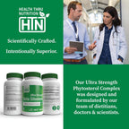 Health Thru Nutrition Ultra Strength Beta Sitosterol | 1000mg Fitoesteroles Complejo 400mg Beta | No Transgénico Vegano (180 Cápsulas)