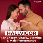 Hallusa Natural HALLVIGOR Multivitamínico Diario para Hombres – Ginseng Coreano, Damiana, Saw Palmetto, Biotina, Complejo B, Zinc, Jalea Real – 60 Cápsulas