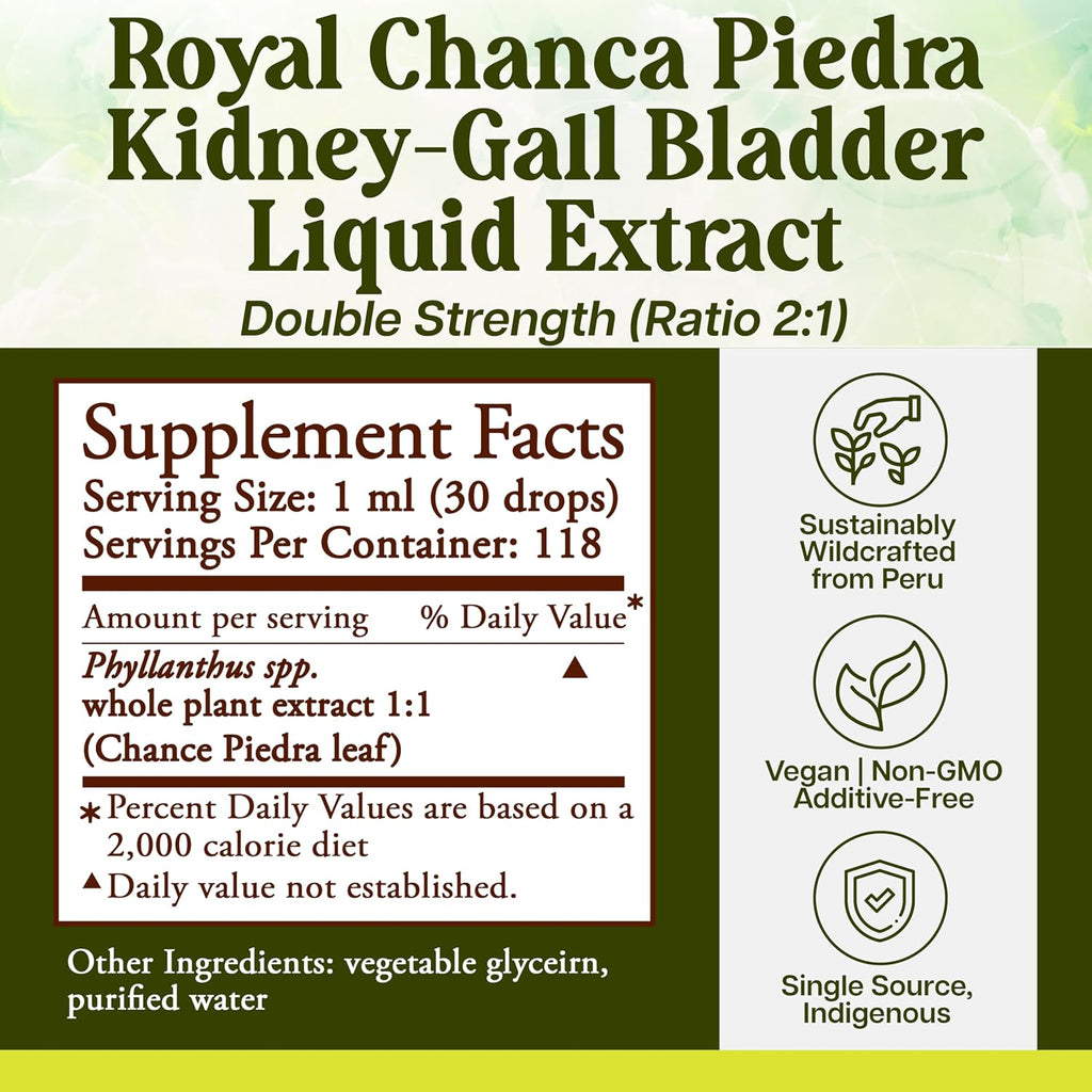 Royal Chanca Piedra – Extracto Líquido 4 oz – Apoyo Renal y Vesical