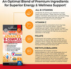 Complejo de Vitaminas B con Vitamina C - con Metilcobalamina B12 y Folato - Suplemento B1 B2 B3 B5 B6 B7 B9 - 60 Cápsulas