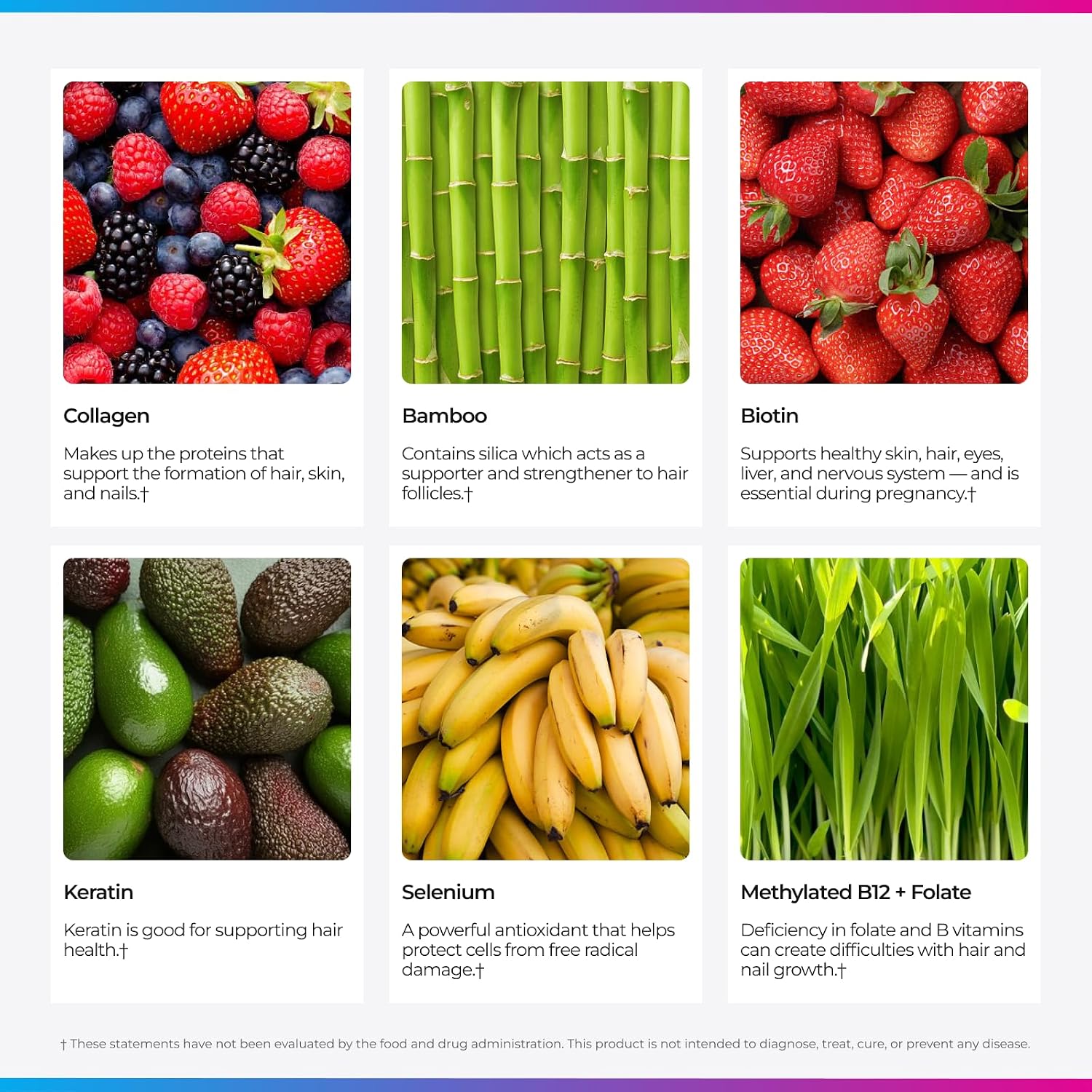Livingood Daily Hair, Skin & Nails - Suplemento 14 en 1 para Cabello, Piel y Uñas, con Biotina, Colágeno y Queratina, 60 Cápsulas