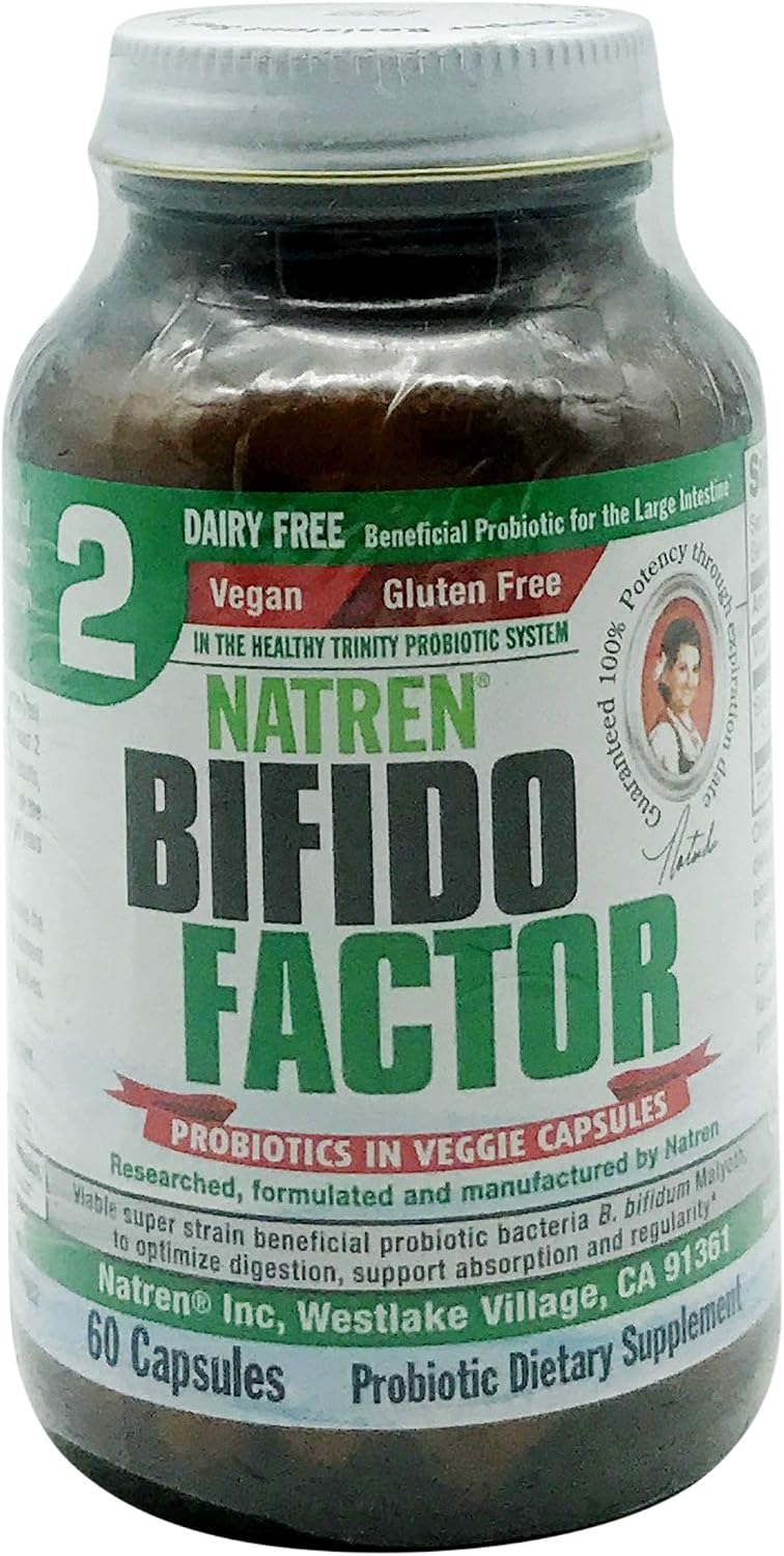 Natren, Bifido Factor sin Lácteos, 60 Cápsulas