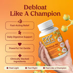 Poop Like a Champion Alivio de la Hinchazón Enzimas Digestivas con Probióticos - 60 Cápsulas
