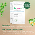 Promensil Libido & Energy - Potenciador de libido femenina con fenogreco y vitaminas para la menopausia, 60 comprimidos