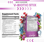 Clean Nutraceuticals Probióticos Vaginales para Mujeres con Extracto de Arándano, D-Manosa, Prebióticos, Equilibrio del pH, Salud Vaginal – Alternativa Probiótica Femenina a las Gominolas - 20 Sticks