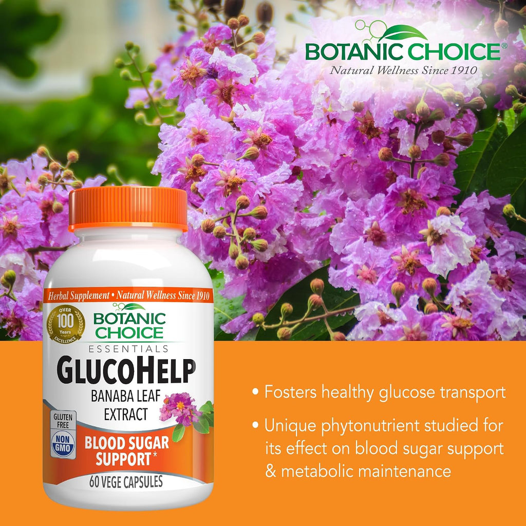 Botanic Choice Gluco Help Extracto de Hoja de Banaba - 60 Cápsulas