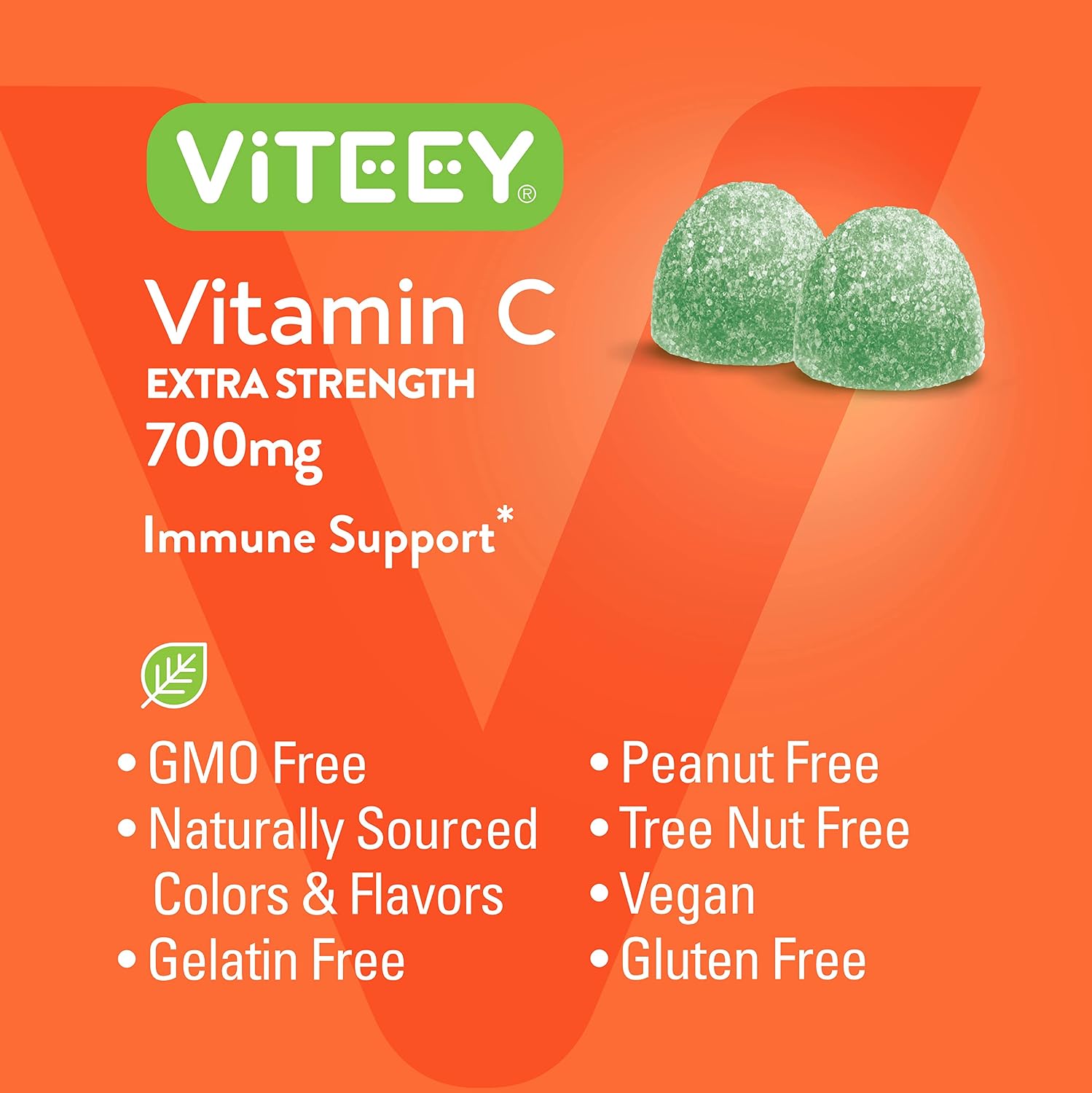Viteey Gominolas de Vitamina C 700 mg para Adultos - 120 Unidades