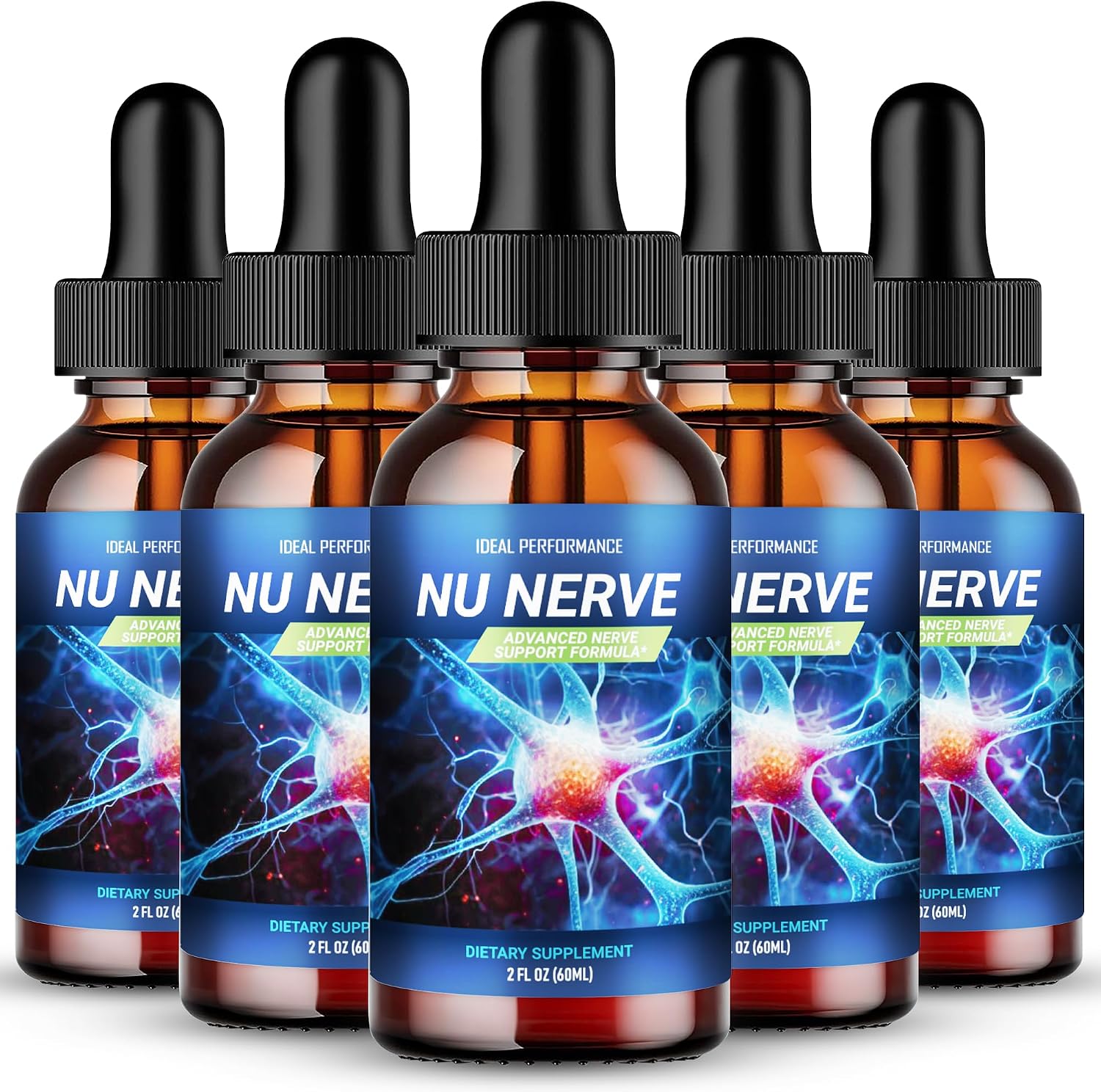 Nu Nerve Drops - Suplemento Líquido para la Salud Nerviosa (Pack de 5)