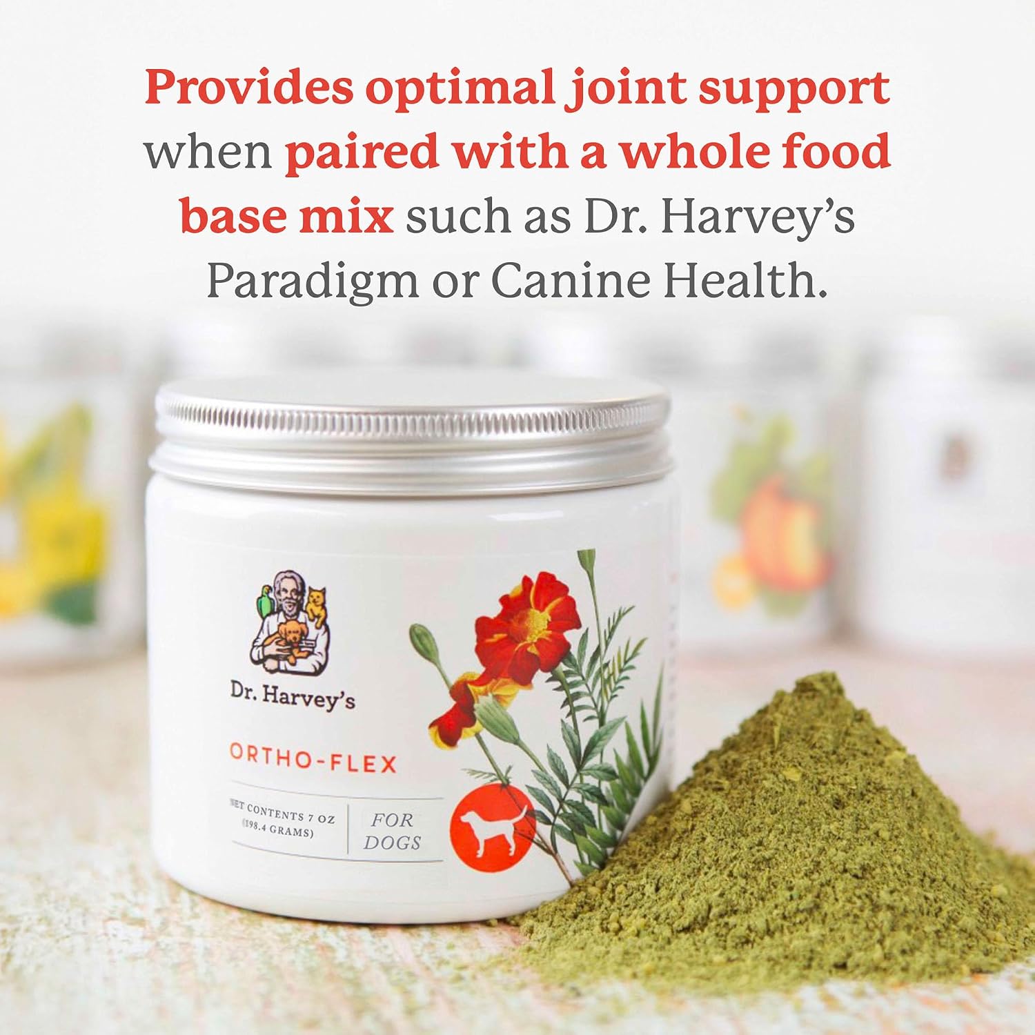 Dr. Harvey's Ortho-Flex Suplemento Herbal para Cadera y Articulaciones para Perros (200 g)