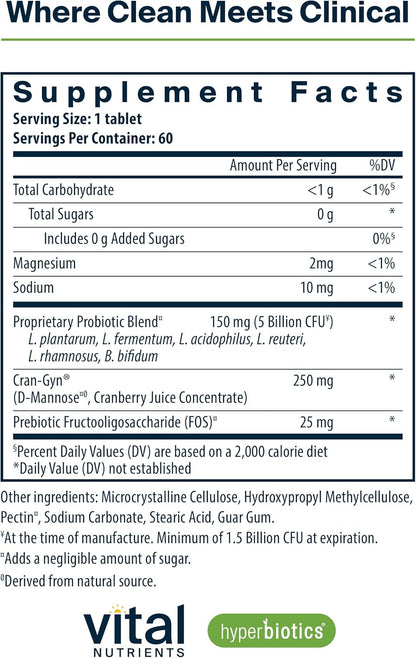 Hyperbiotics Pro Women Probióticos para Mujer | Salud Vaginal y Urinaria | 6 Cepas | 60 Comprimidos Veganos – Image 2