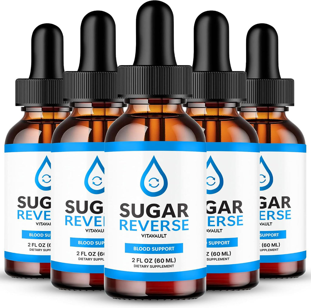 Sugar Reverse Drops, Complemento Líquido de Vitaminas y Minerales, Fórmula Avanzada (5 Envases)
