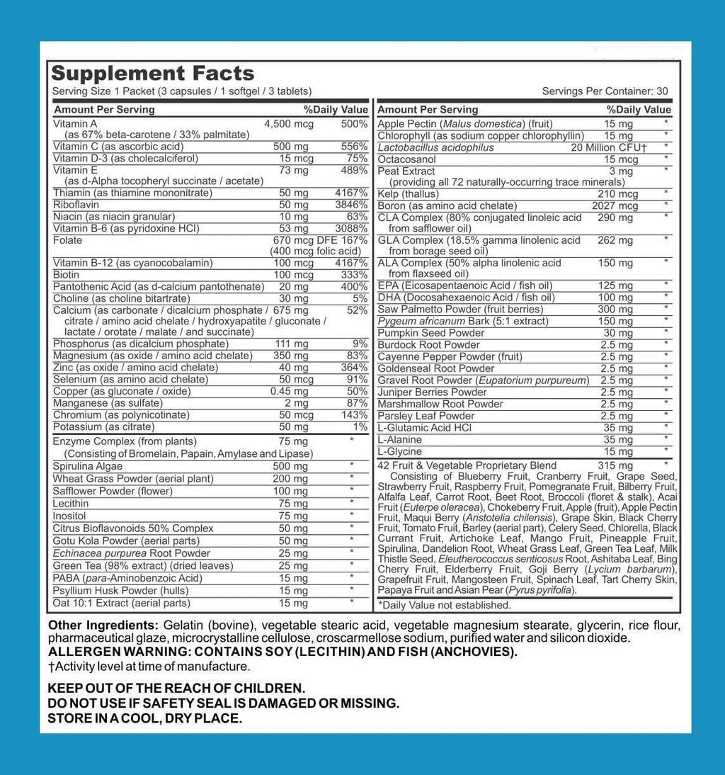 LifeSource Vitamins Men's Ultra All in One Daily Pack