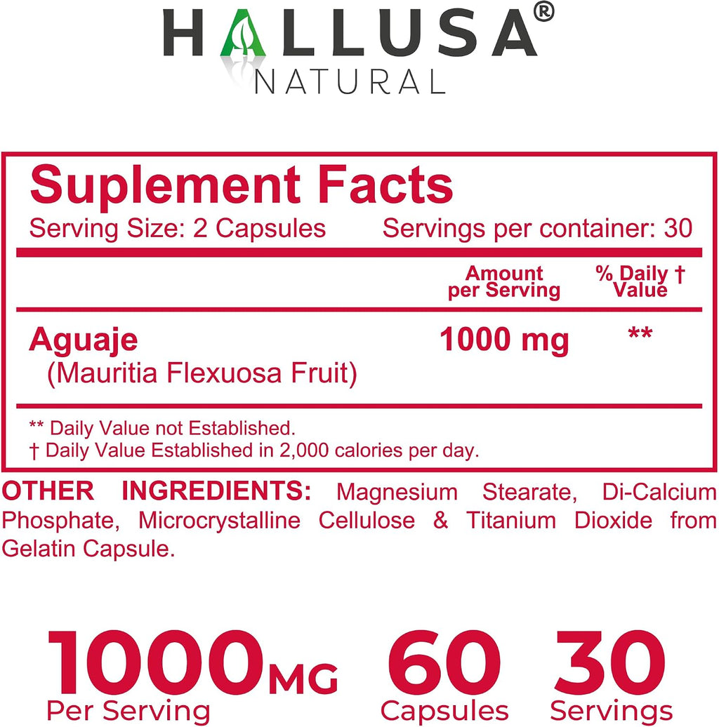 Hallusa Natural Hallgirl Aguaje Curves 1000mg – Cápsulas para el Bienestar Femenino