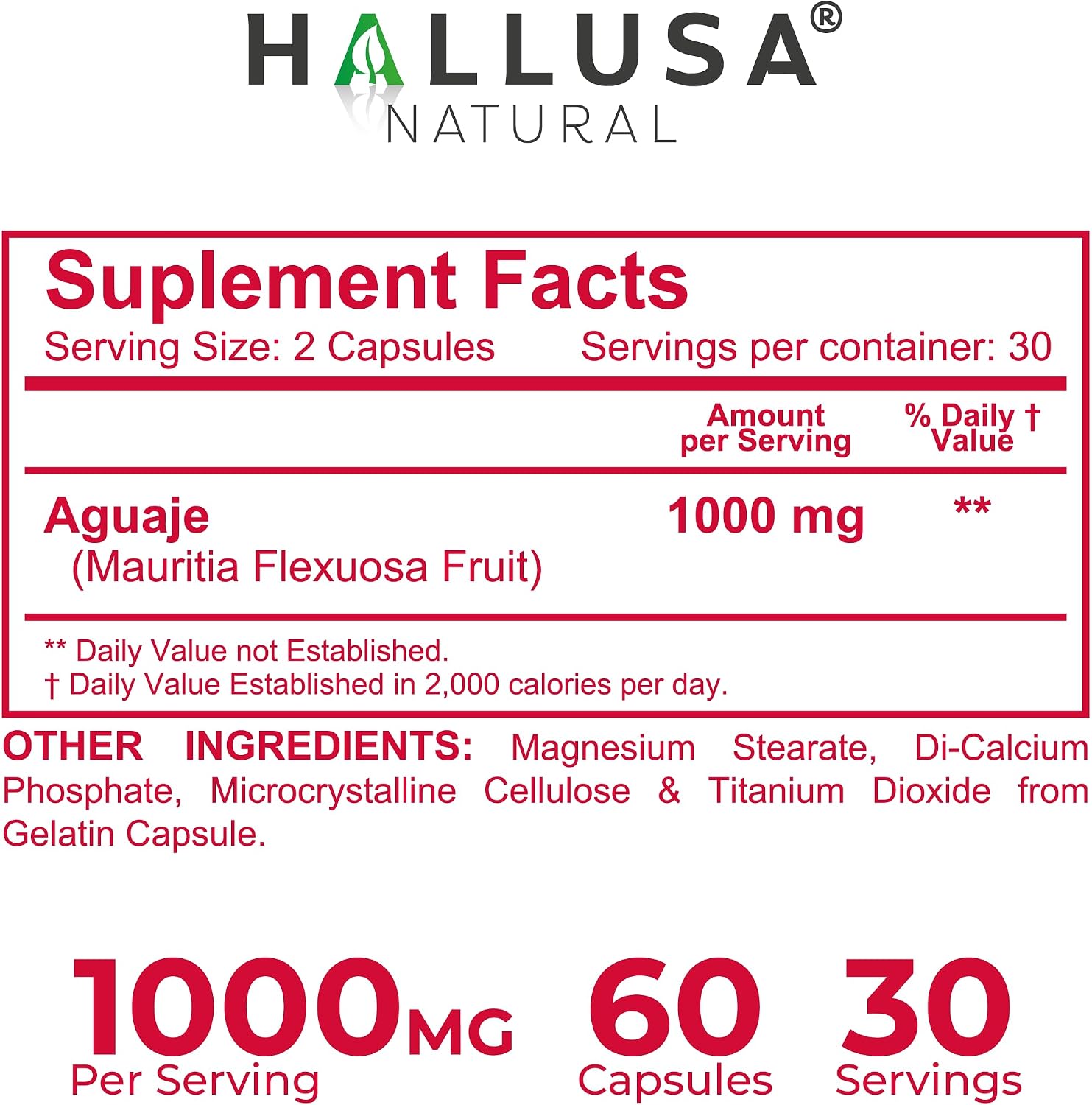Hallusa Natural Hallgirl Aguaje Curves 1000mg – Cápsulas para el Bienestar Femenino