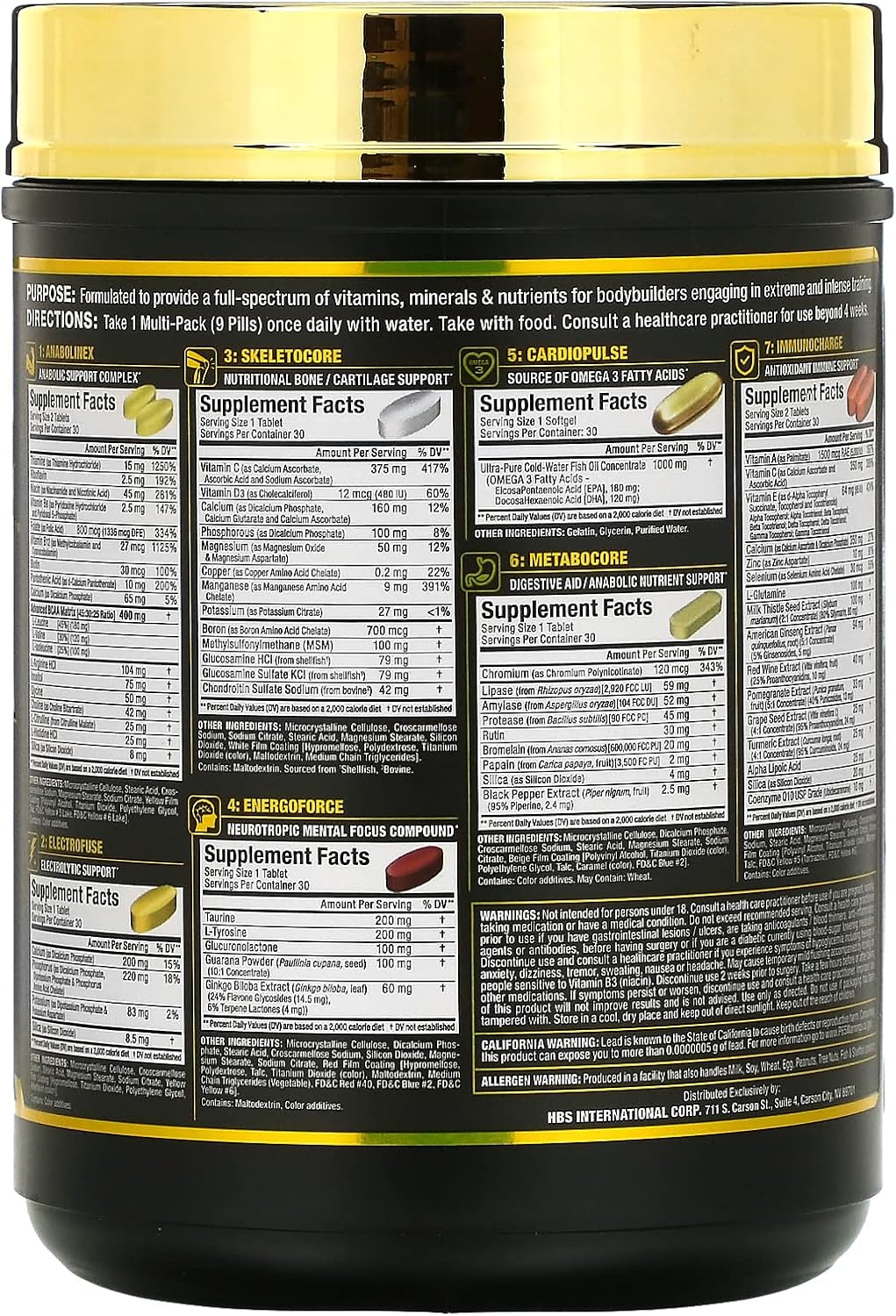 ALLMAX VITASTACK™, paquete de pastillas, 30 multipaquetes