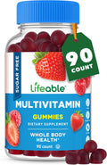 Lifeable Multivitamínico sin Azúcar con Hierro – Gomitas para Adultos – 90 unidades