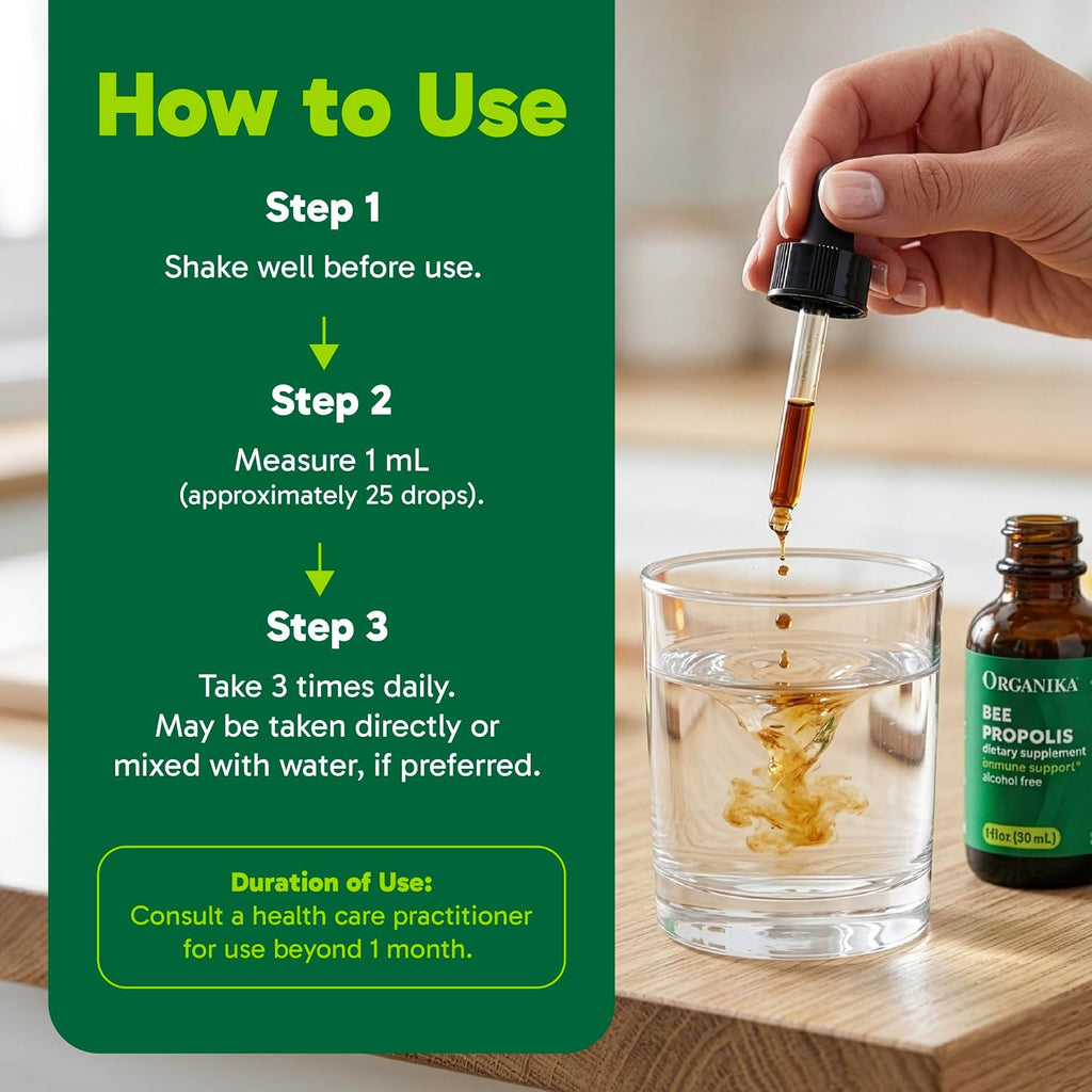 Organika Tintura de Propóleo de Abeja 30 ml - Extracto Vegano de Propóleo