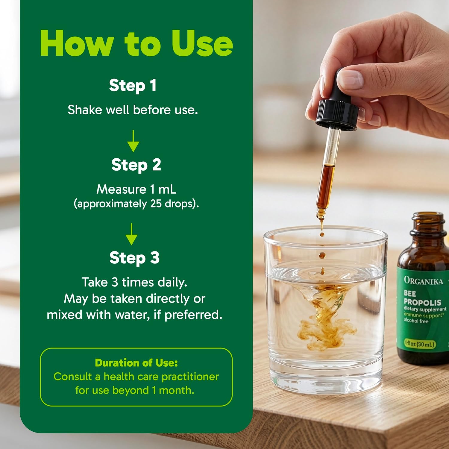 Organika Tintura de Propóleo de Abeja 30 ml - Extracto Vegano de Propóleo