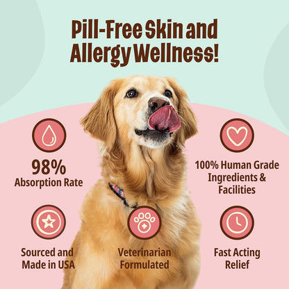 Licks Skin & Allergy Support - Gel de alergia para perros con Omega 3, cúrcuma y vitamina C - Soporte para la humedad de la – Image 4